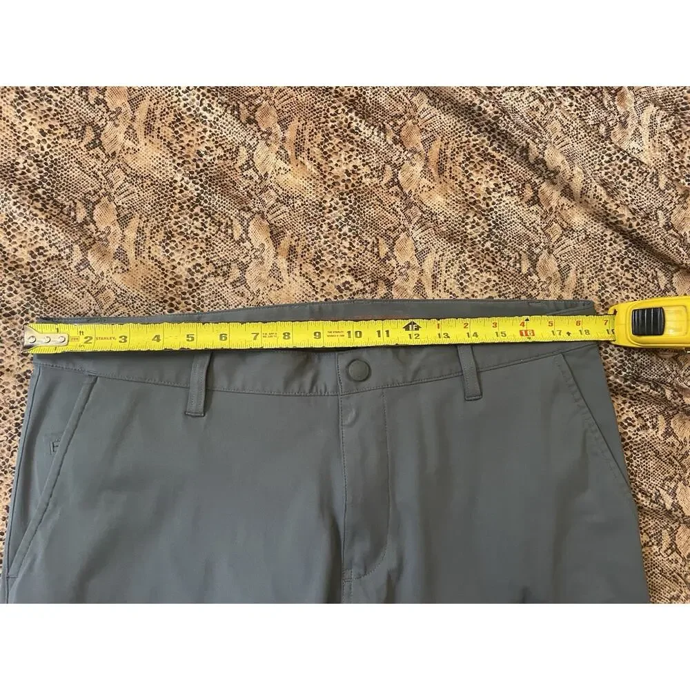 Rhone Commuter Pants Men Iron Grey Performance Classic Fit Size 35